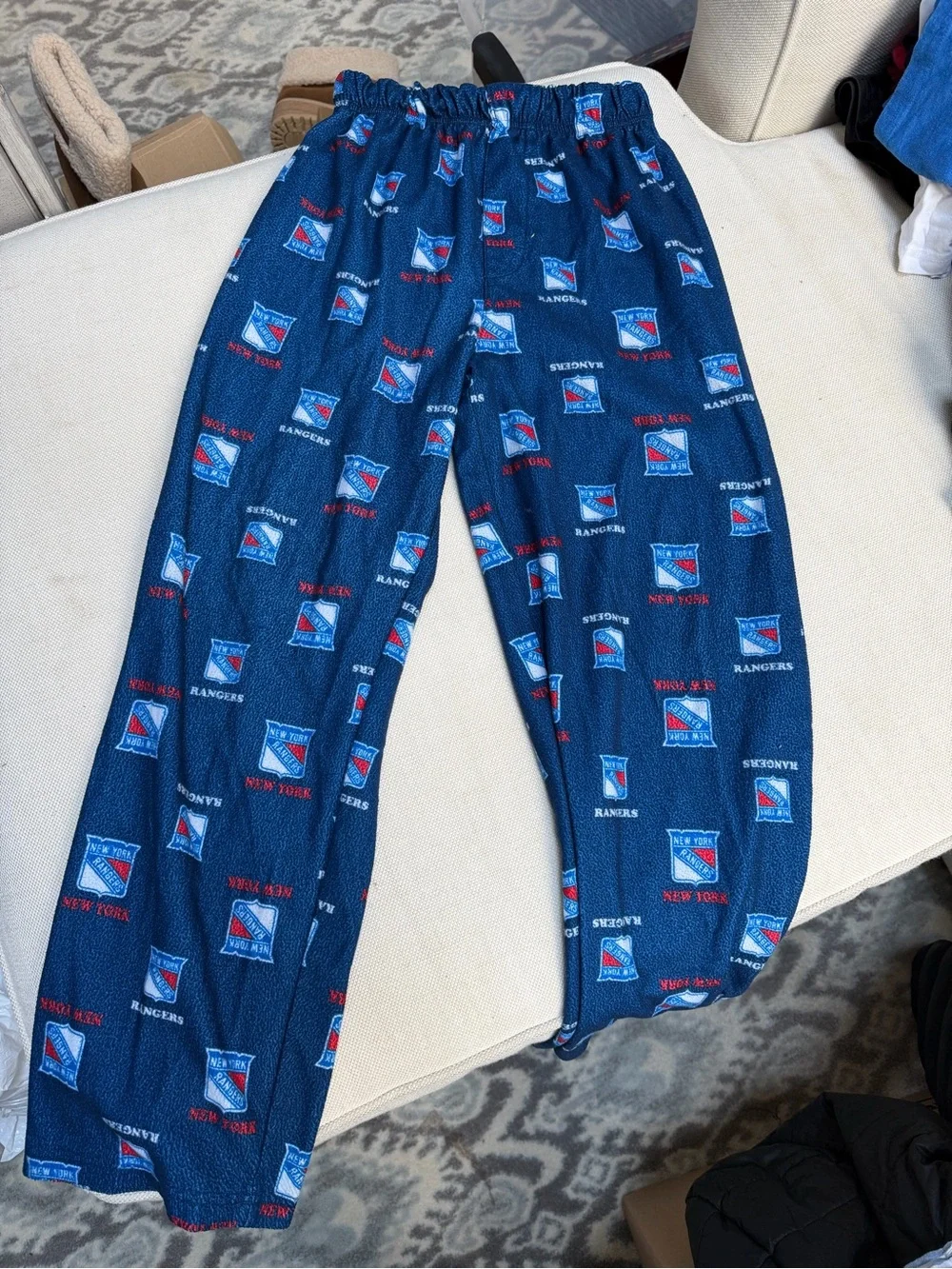 NHL Navy Blue New York Rangers Logo Lounge Pants